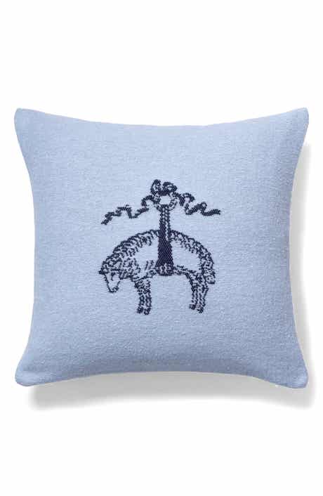Brooks Brothers Signature Logo Cotton Throw Pillow
