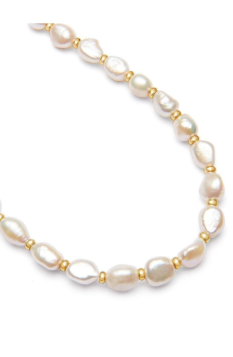 Nialaya Baroque Pearl Necklace, Main, color, White Pearl / Gold