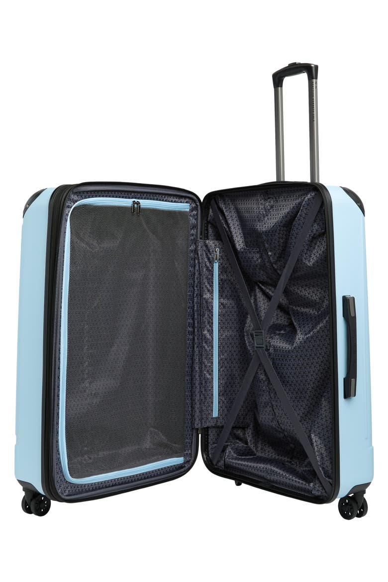 Flying Axis Spinner Suitcase, Alternate, color, DREAM BLUE