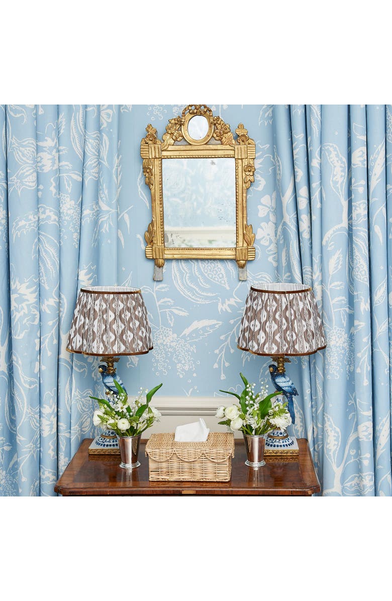 Mrs. Alice Chocolate Brown Ikat Lampshade, Alternate, color, Brown