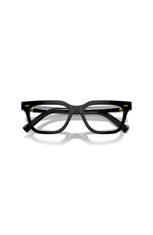 Miu Miu 53mm Rectangle Optical Glasses In Black