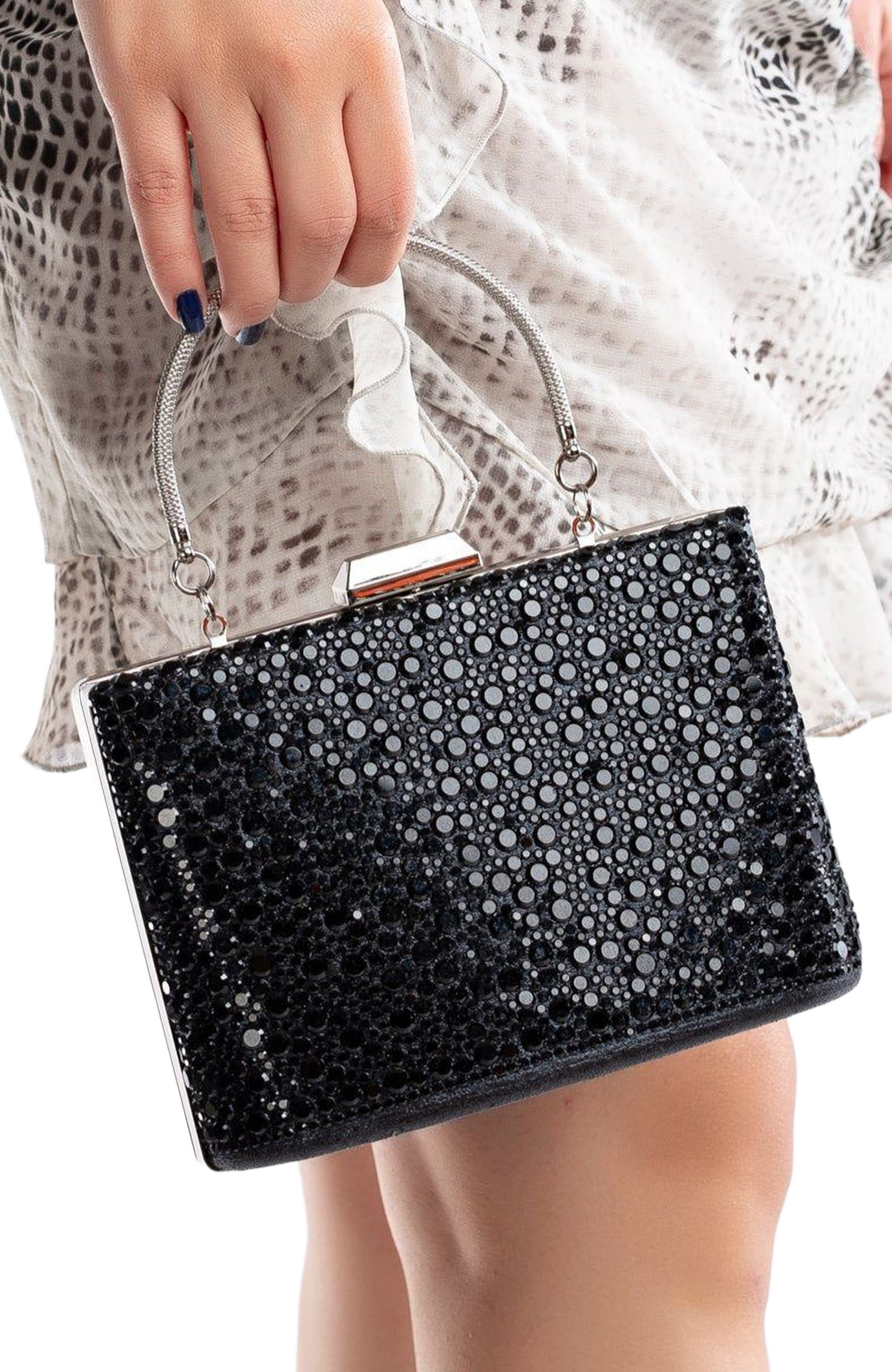 Forever & Always Shoes Alba Clutch Evening Purse, Alternate, color, 