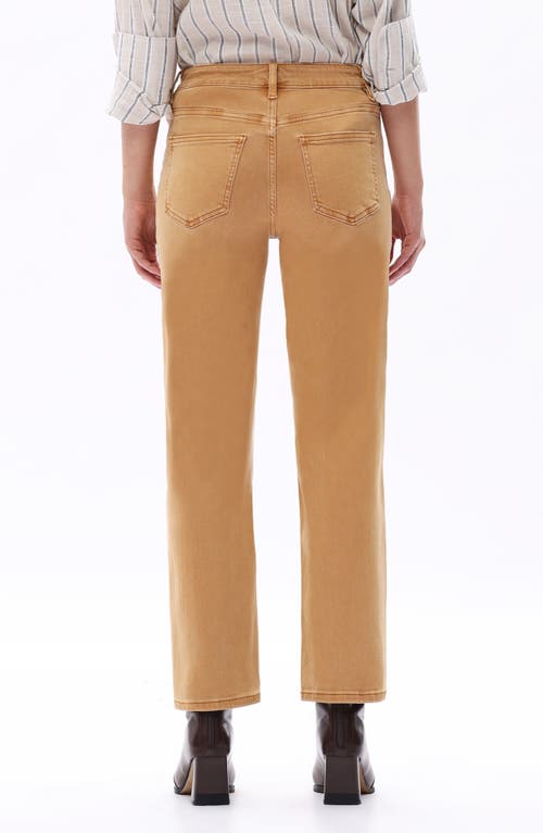 Bayeas Judy Mid Rise Ankle Straight Leg Utility Jeans In Brown