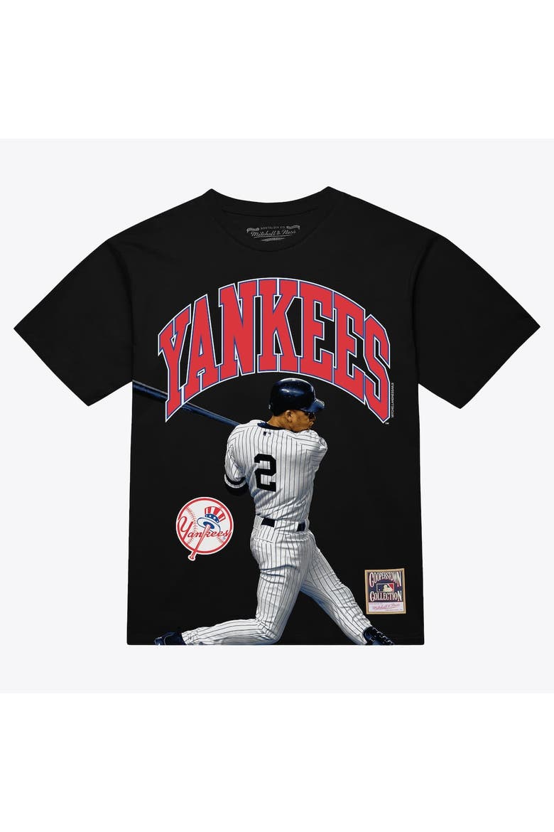 Men's Mitchell & Ness Derek Jeter Black New York Yankees Photo Arch Player Graphic T-Shirt, Alternate, color, Black