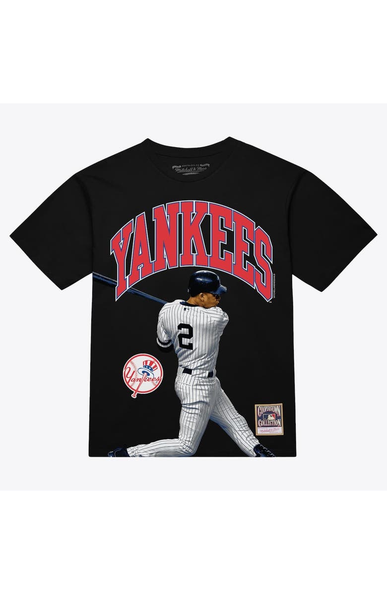 Mitchell & Ness Men's Mitchell & Ness Derek Jeter Black New York Yankees Photo Arch Player Graphic T-Shirt, Alternate, color, Black