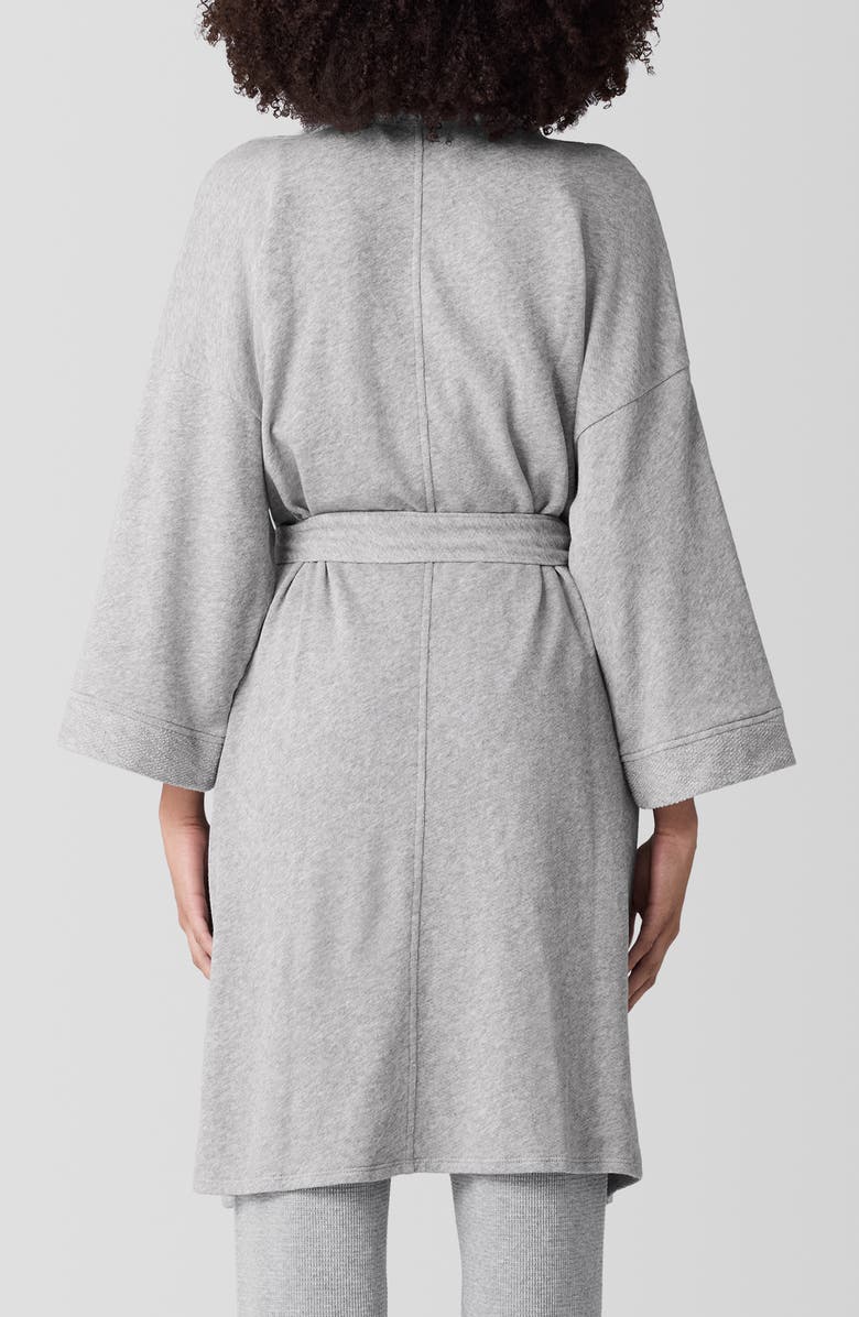 EILEEN FISHER SLEEP Shawl Collar Organic Cotton French Terry Robe, Alternate, color, 