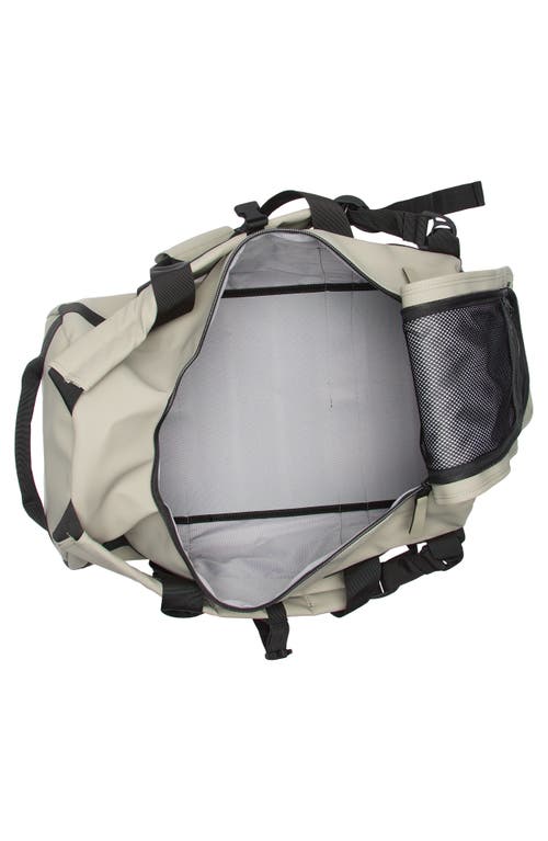 Rains Texel Waterproof Duffle Backpack In Sand