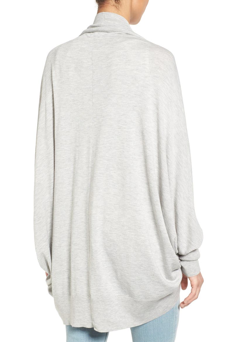 Knit Cocoon Cardigan, Alternate, color, GREY SOFT HEATHER