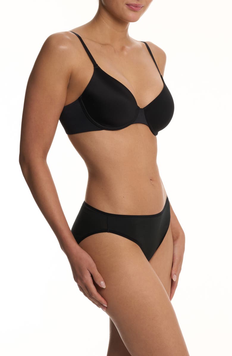 Natori EverFit Seamless Convertible T-Shirt Bra, Alternate, color, Black