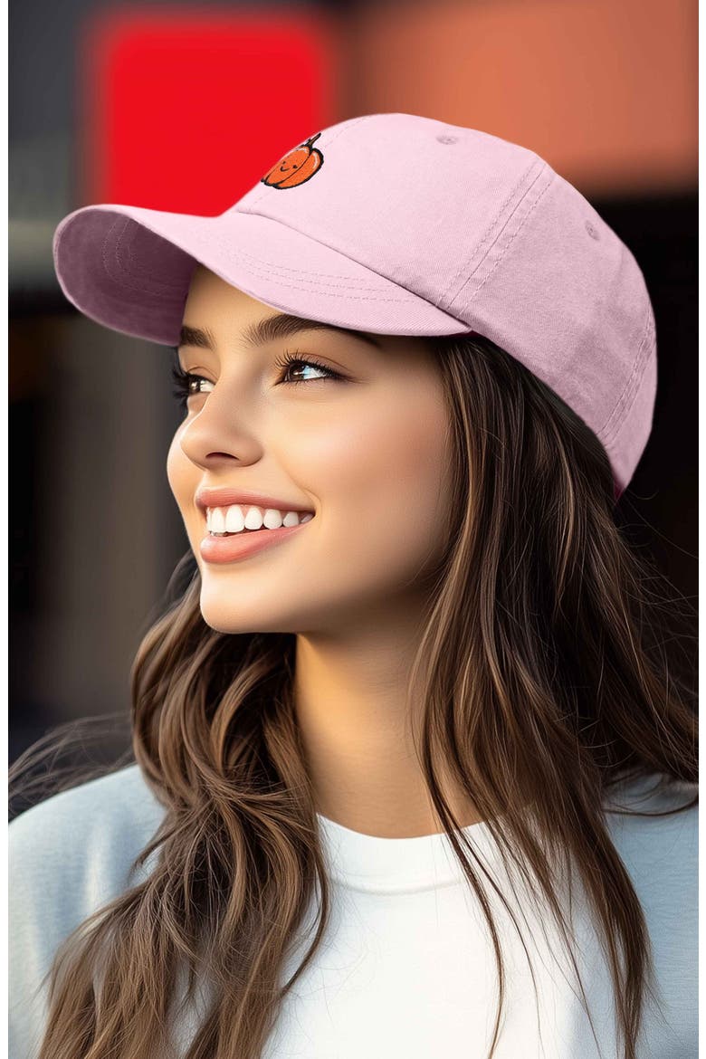 Baby Pumpkin Embroidered Dad Hat, Alternate, color, Washed Pink