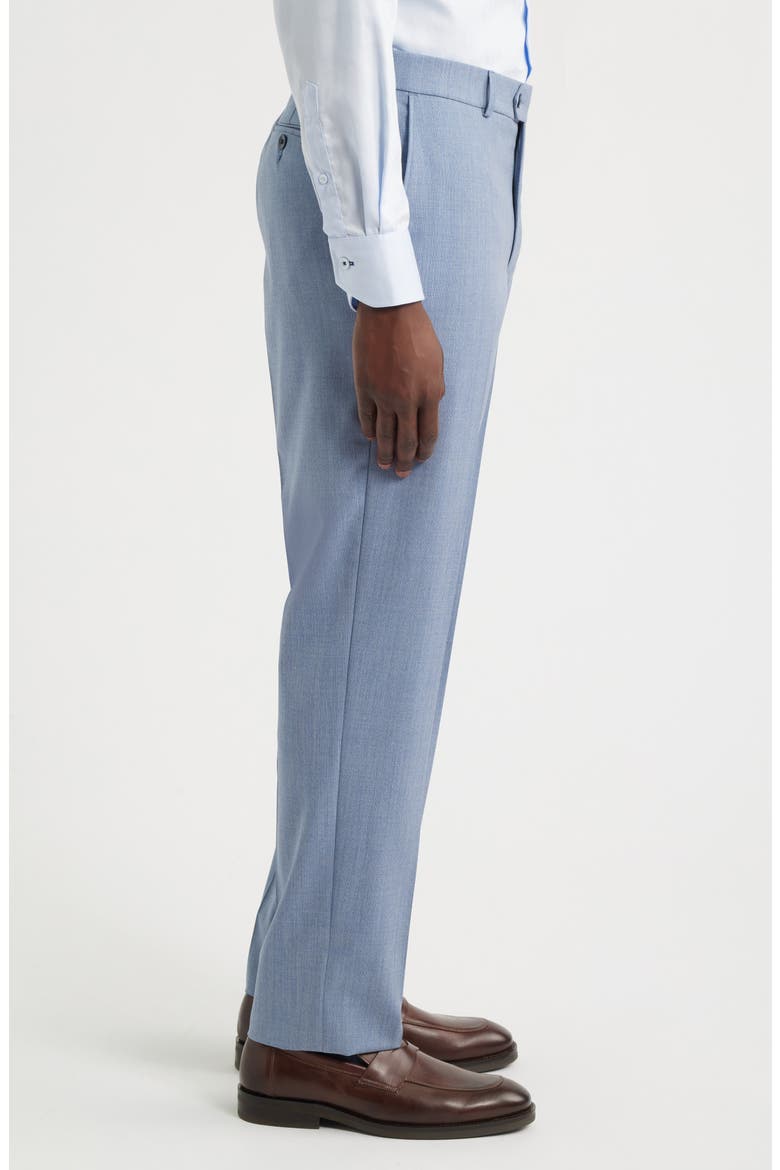 Lightweight Flat Front Mesh Weave Wool Dress Pants, Alternate, color, BLUE MIX