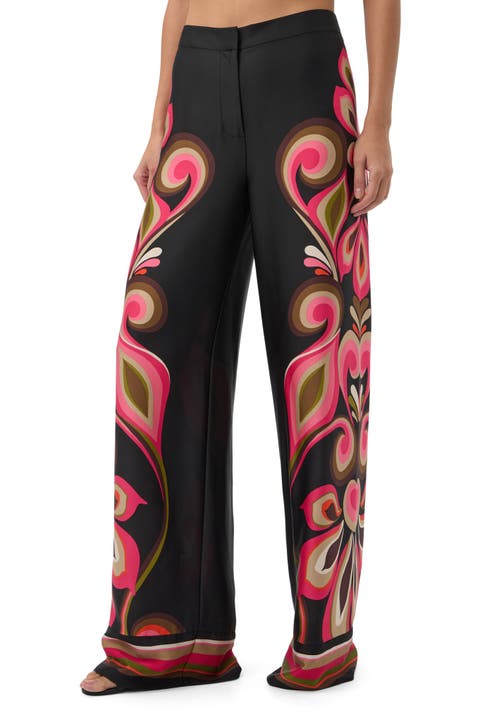 Verity Border Printed Wide Leg Pant