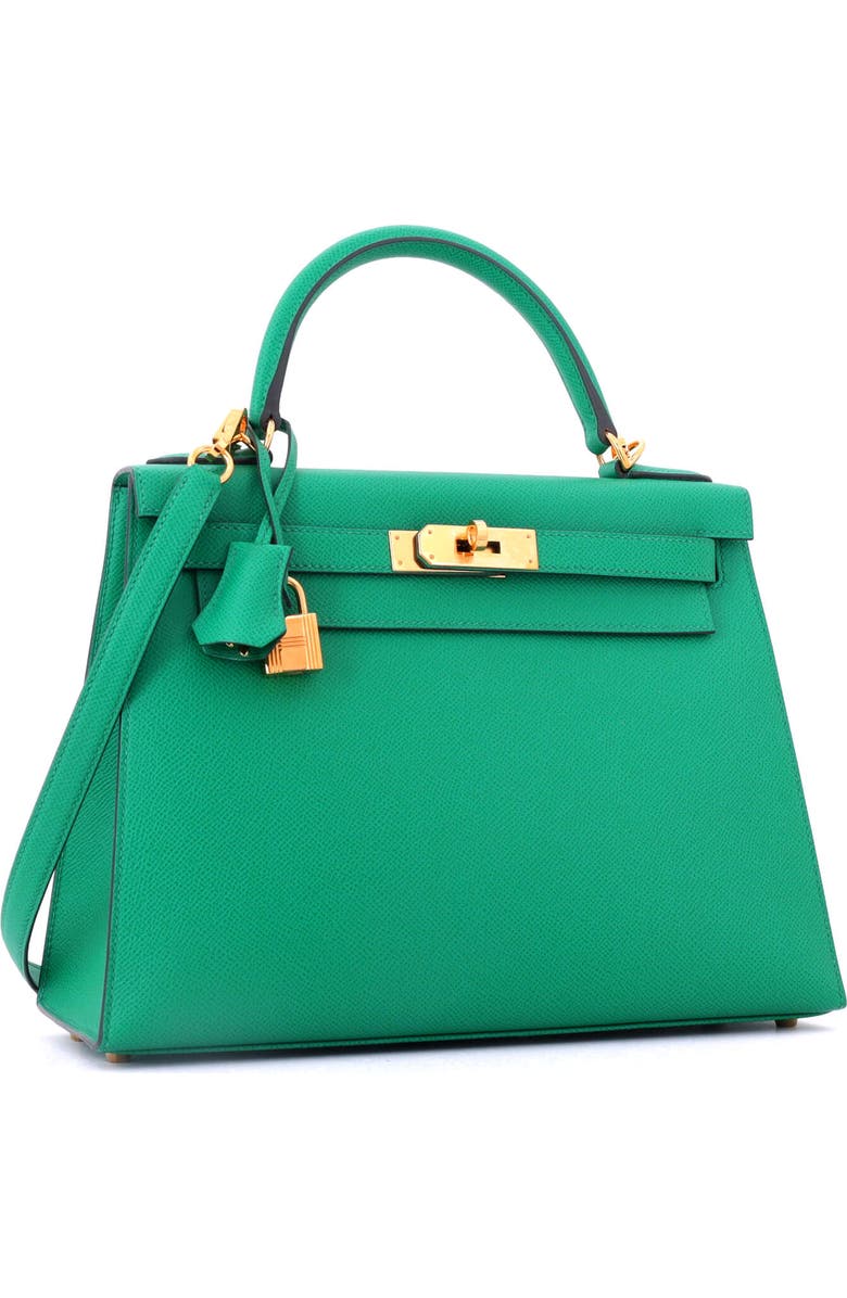 Pre-Owned Hermes Kelly Handbag Green Epsom with Gold Hardware 28, Alternate, color, Vert Jade