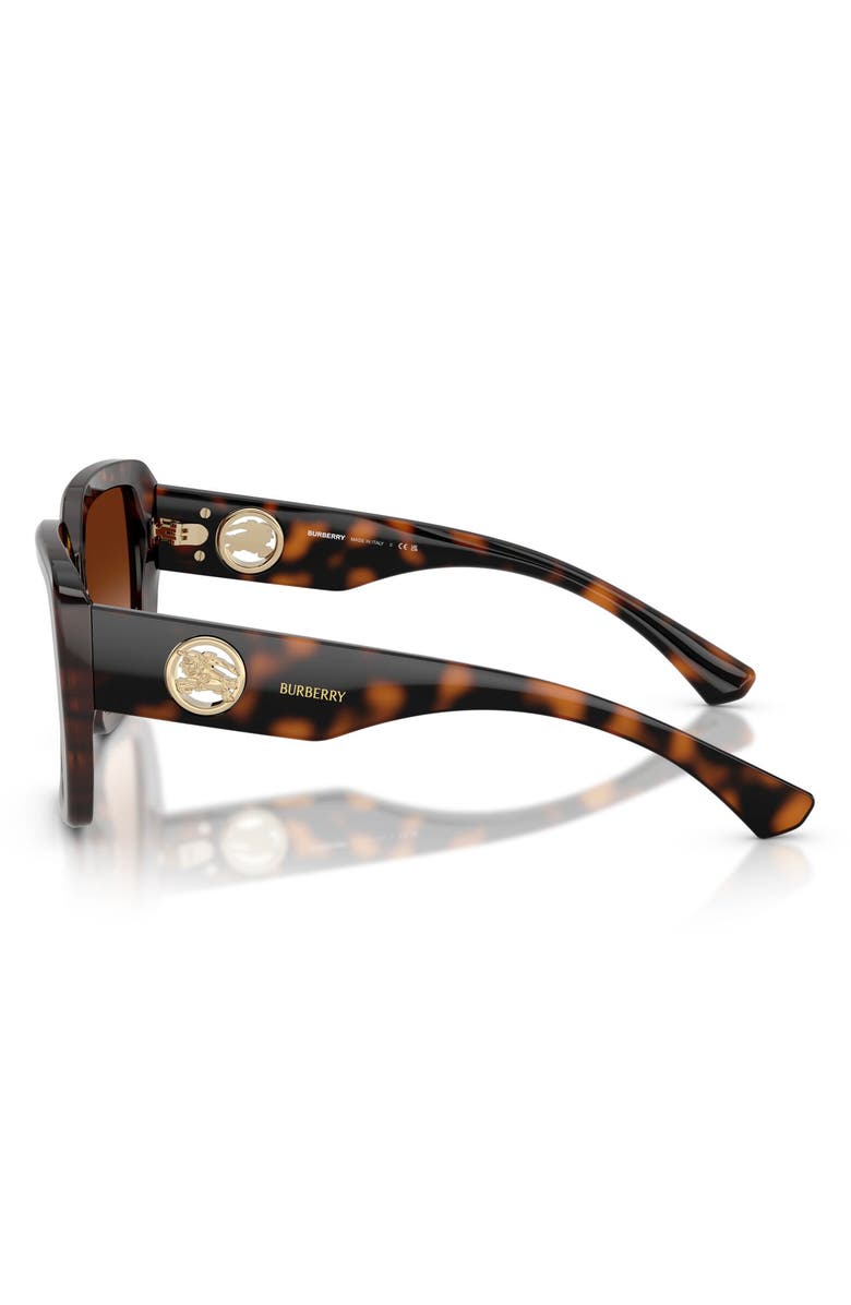 Burberry 54mm Square Sunglasses, Alternate, color, Dark Havana / Brown Gradient