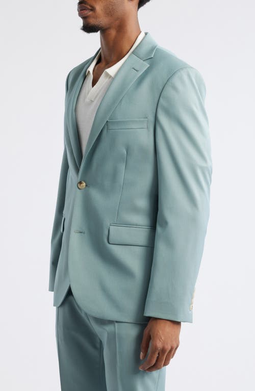 Open Edit Slim Fit Sharkskin Blazer In Blue Arona