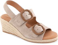 Gentle Souls Greca Espadrille Slingback Platform Wedge Sandal