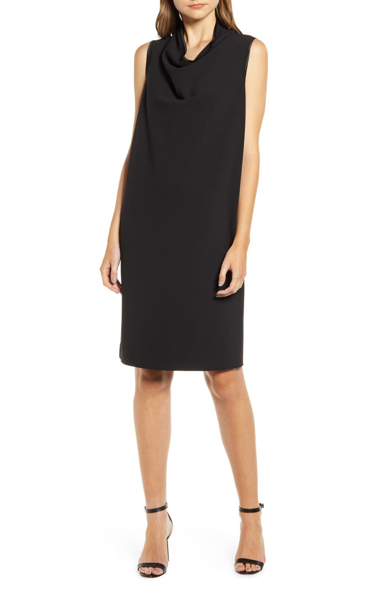 Anne Klein Cowl Neck Crepe Sheath Dress, Main, color,