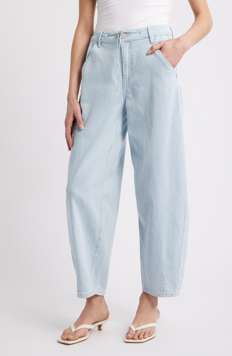 Wit & Wisdom Precision Fit Skyrise Relaxed Barrel Leg Pants, Main, color, Powder Blue