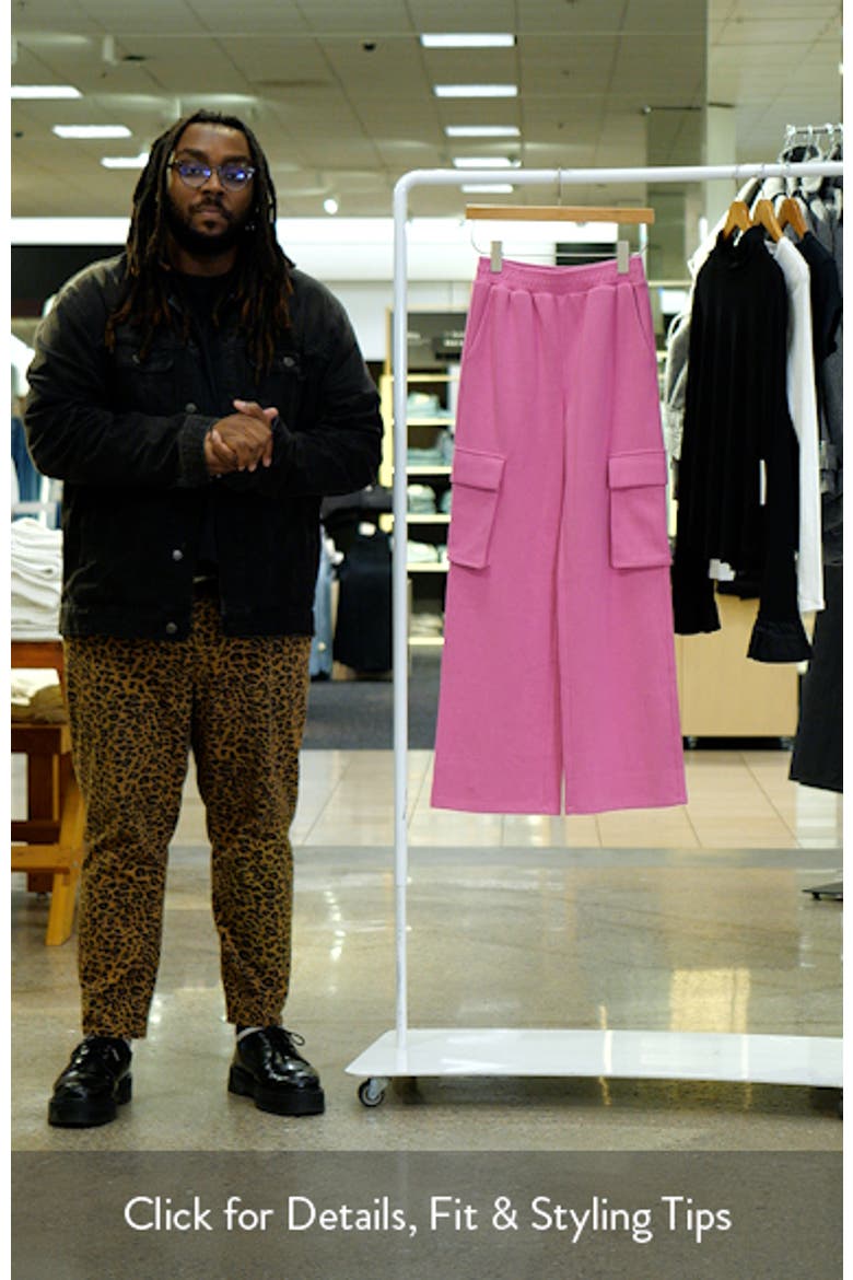Stretch Cotton Knit Wide Leg Pants video