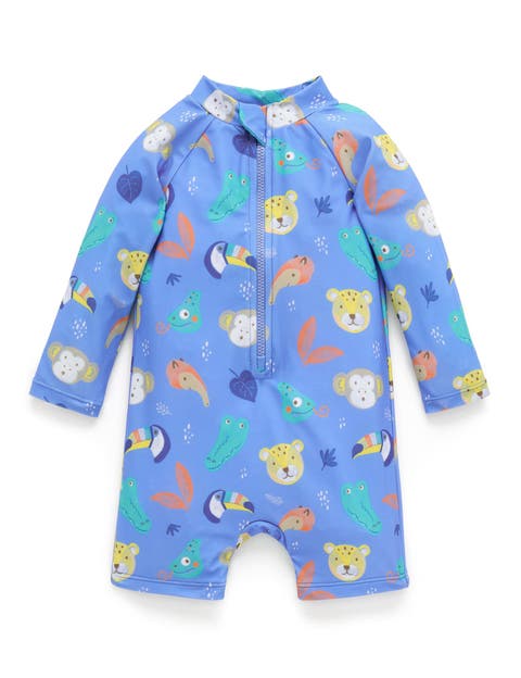 Printed Longsleeve Swim Sunsuit