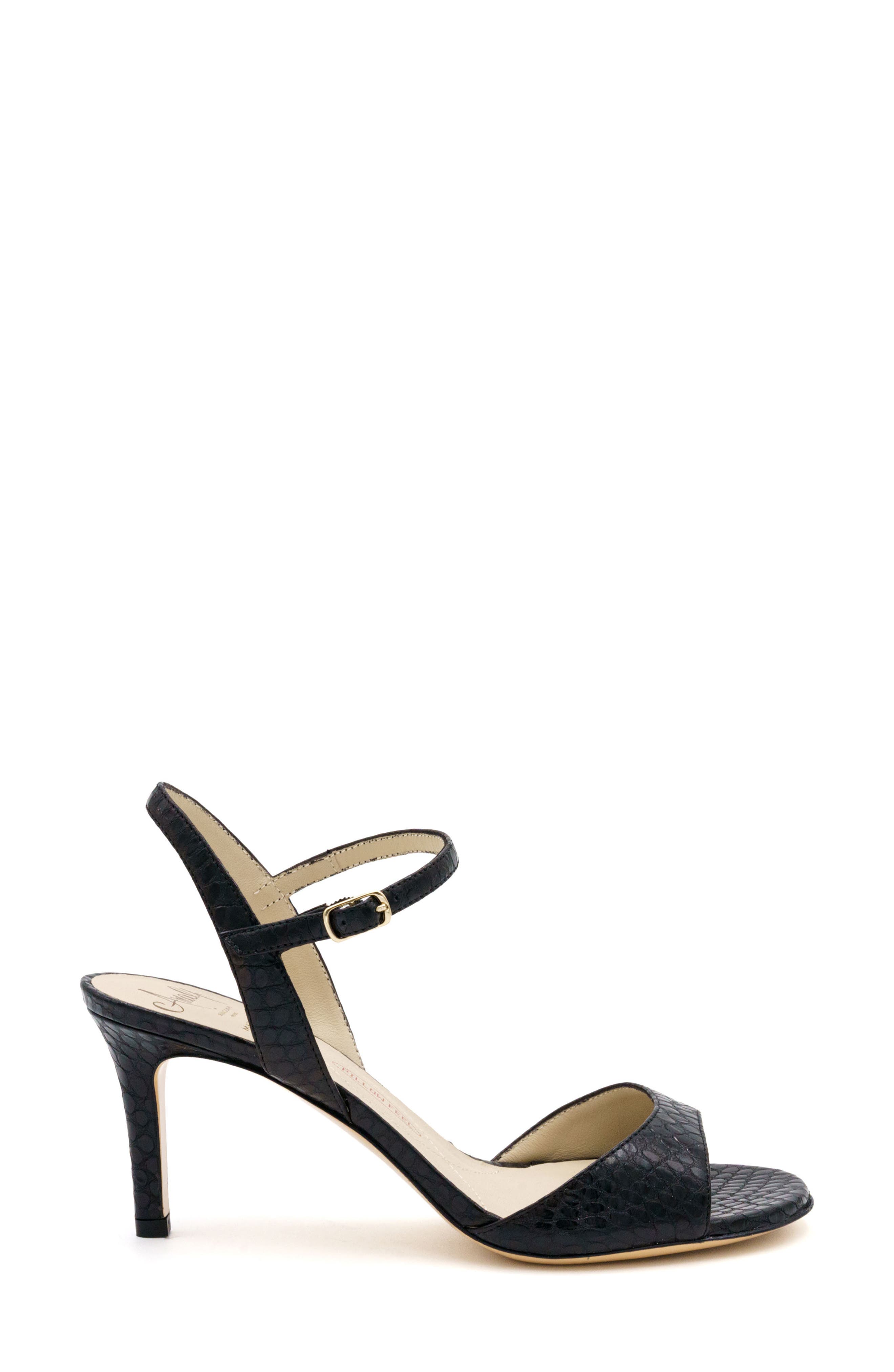 Amalfi by Rangoni Lapo Ankle Strap Sandal, Alternate, color, Black Alabama