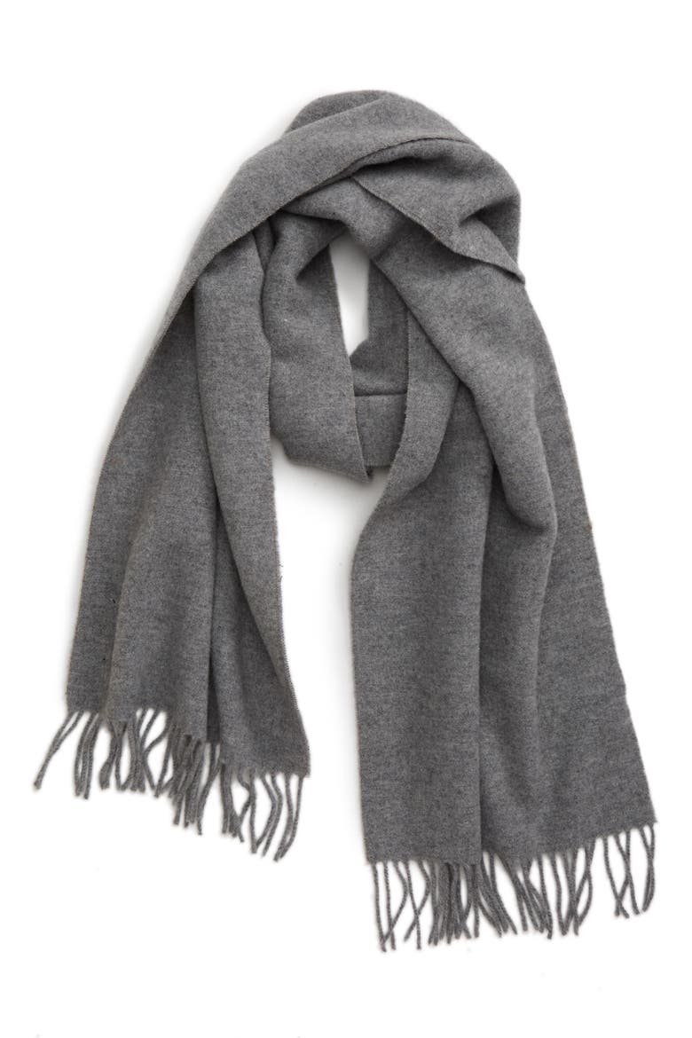 Zalinea Classic Stretch Wool Scarf, Alternate, color, GREY