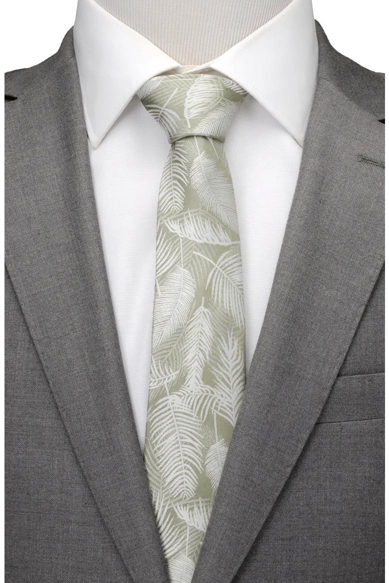 Tropical Resort Tie & Pocket Square Set, Alternate, color, GREEN MULTI
