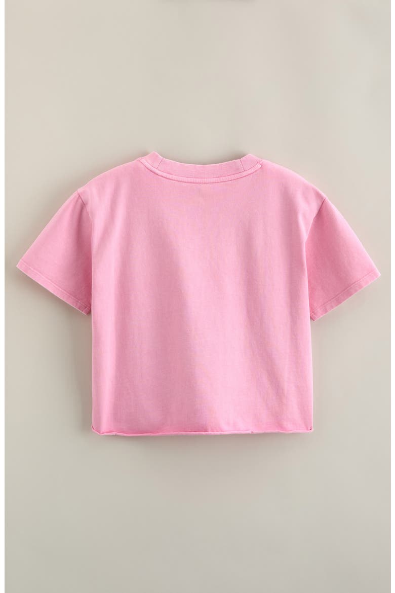Kids' Crop Cotton T-Shirt, Alternate, color, PINK FROSTING