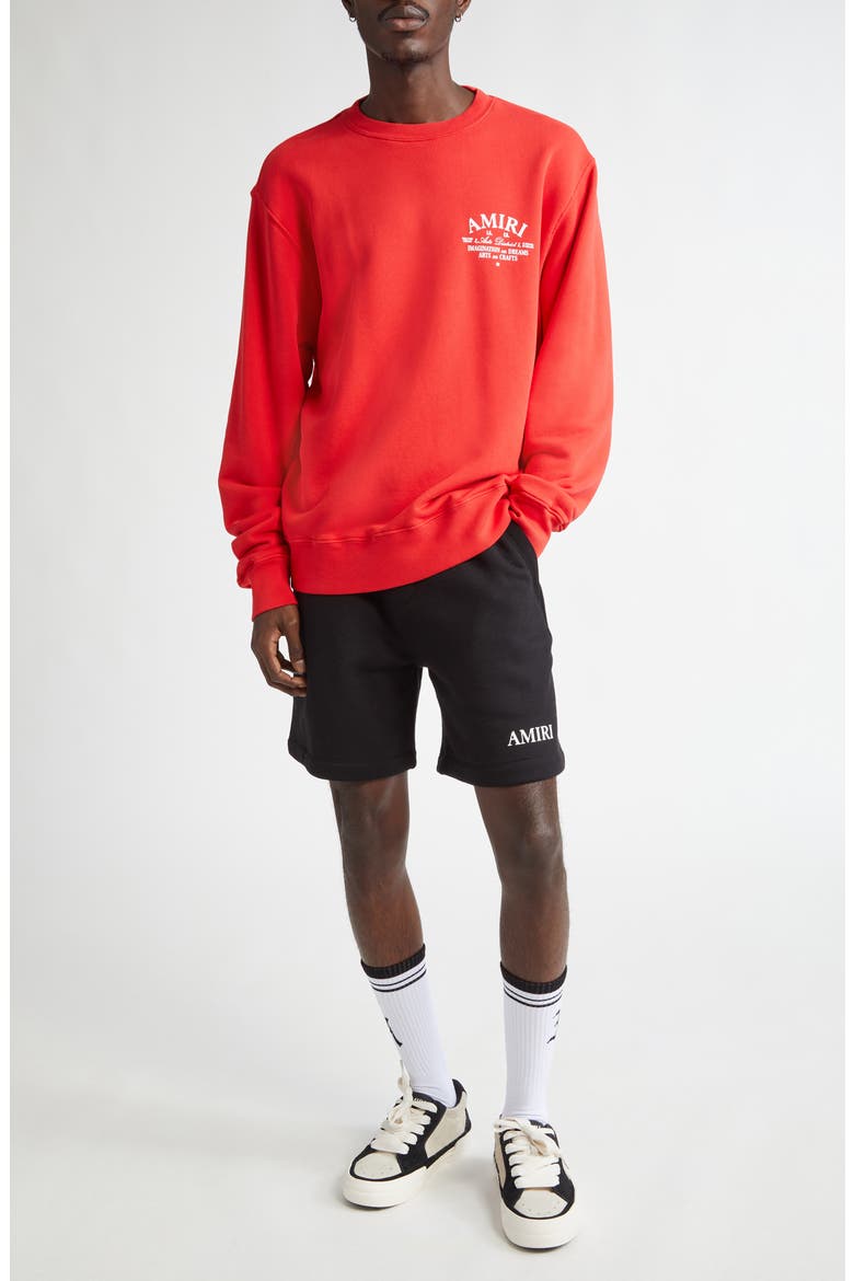 Arts District Cotton Crewneck Graphic Sweatshirt, Alternate, color, RED