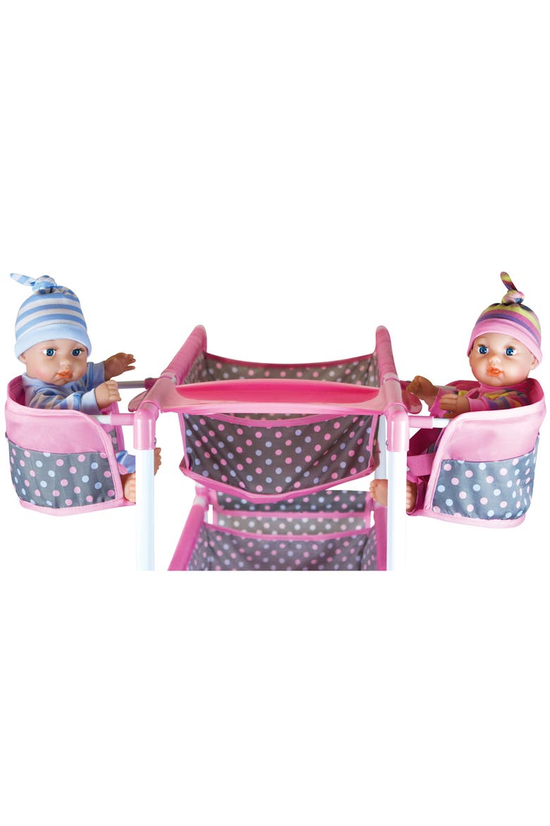 12 Inch Twin Baby Dolls & Care Center Set, Pink Blue Unicorn, Hats, Alternate, color, Multicolored