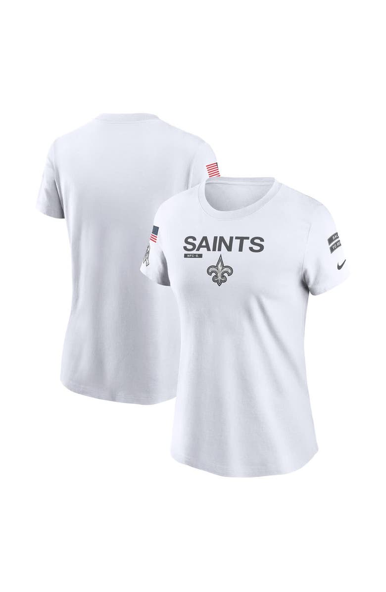 Nike Women's Nike White New Orleans Saints 2024 Salute To Service Legend Performance T-Shirt, Main, color, 