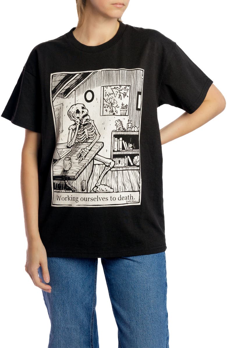 Vardagen Work To Death Home Edition Heavyweight Tee, Alternate, color, Black