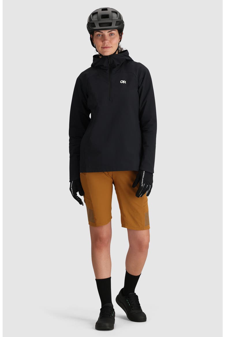 Freewheel MTB Half Zip Hoodie, Alternate, color, BLACK