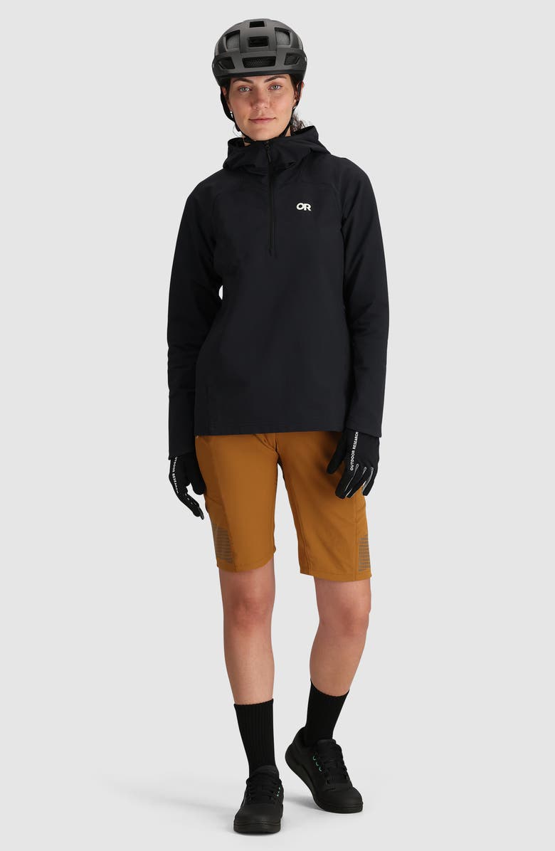 Outdoor Research Freewheel MTB Half Zip Hoodie, Alternate, color, Black