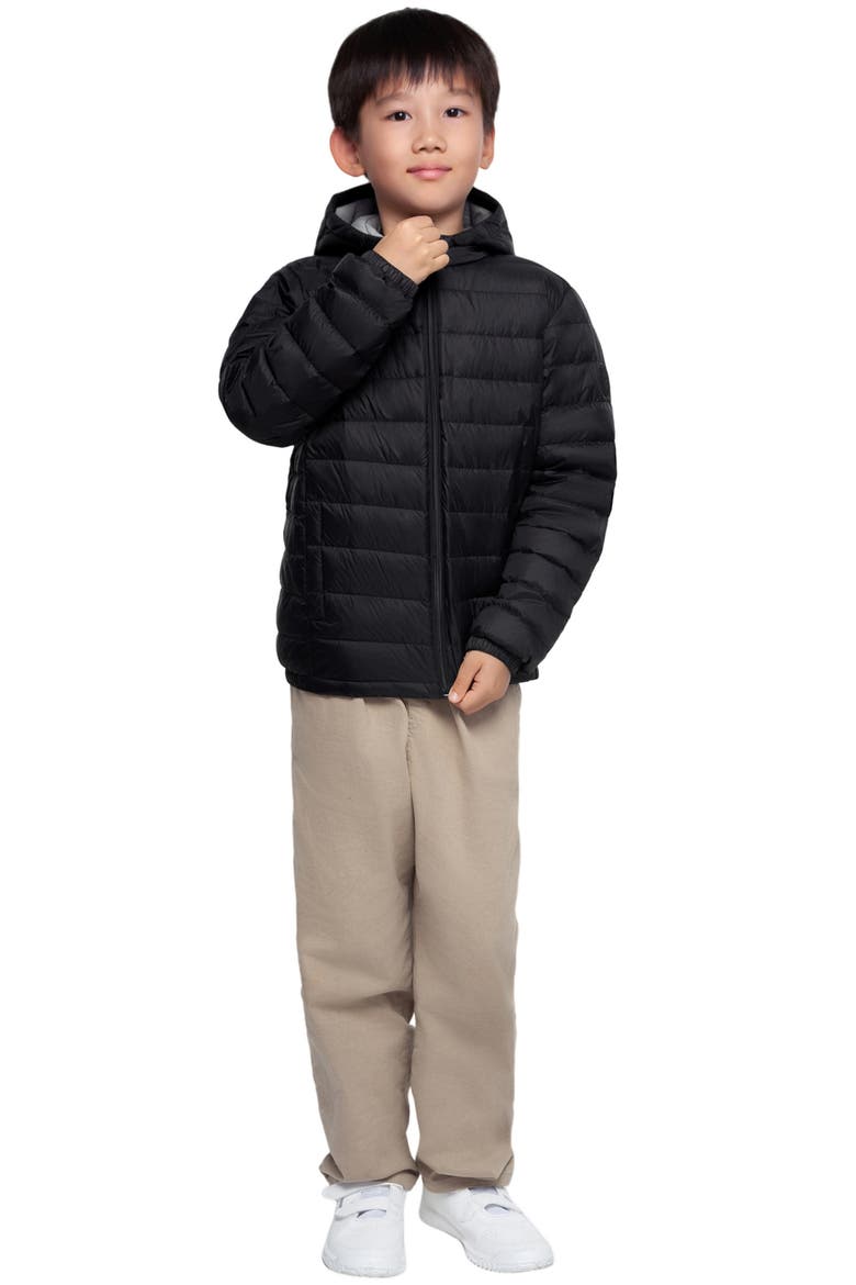 Kids' Ultra Light Quilt Packable Down Jacket, Alternate, color, Very black