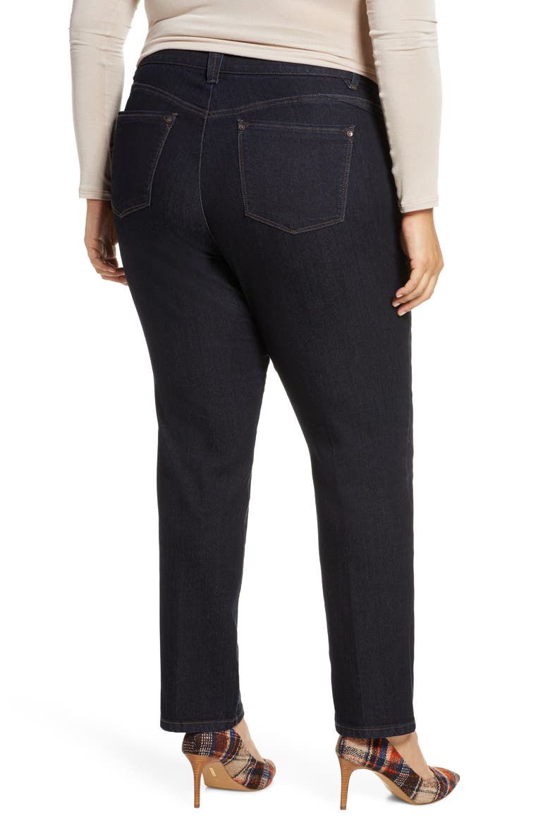 Ab-Solution Straight Leg Jeans (Nordstrom Exclusive), Alternate, color, INDIGO