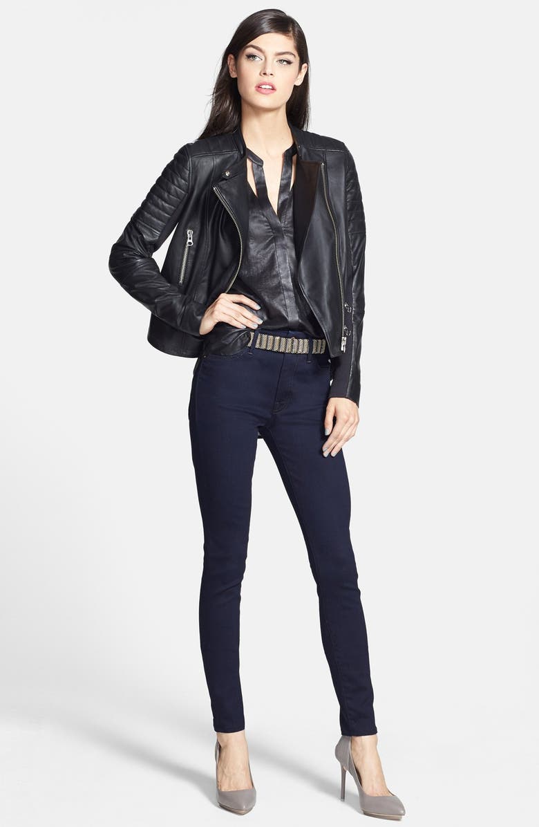 Trouvé Leather Moto Jacket, Alternate, color,