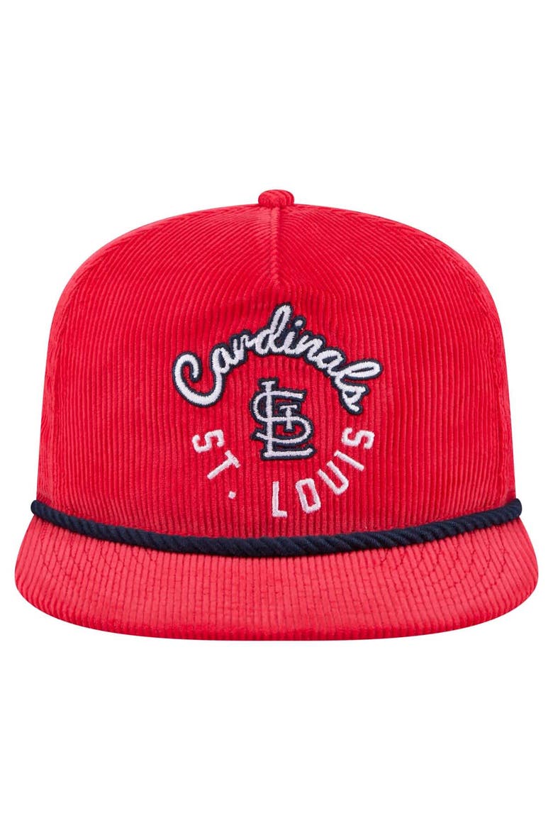 Men's New Era  Red St. Louis Cardinals Full Circle Corduroy Golfer Adjustable Hat, Alternate, color, Red