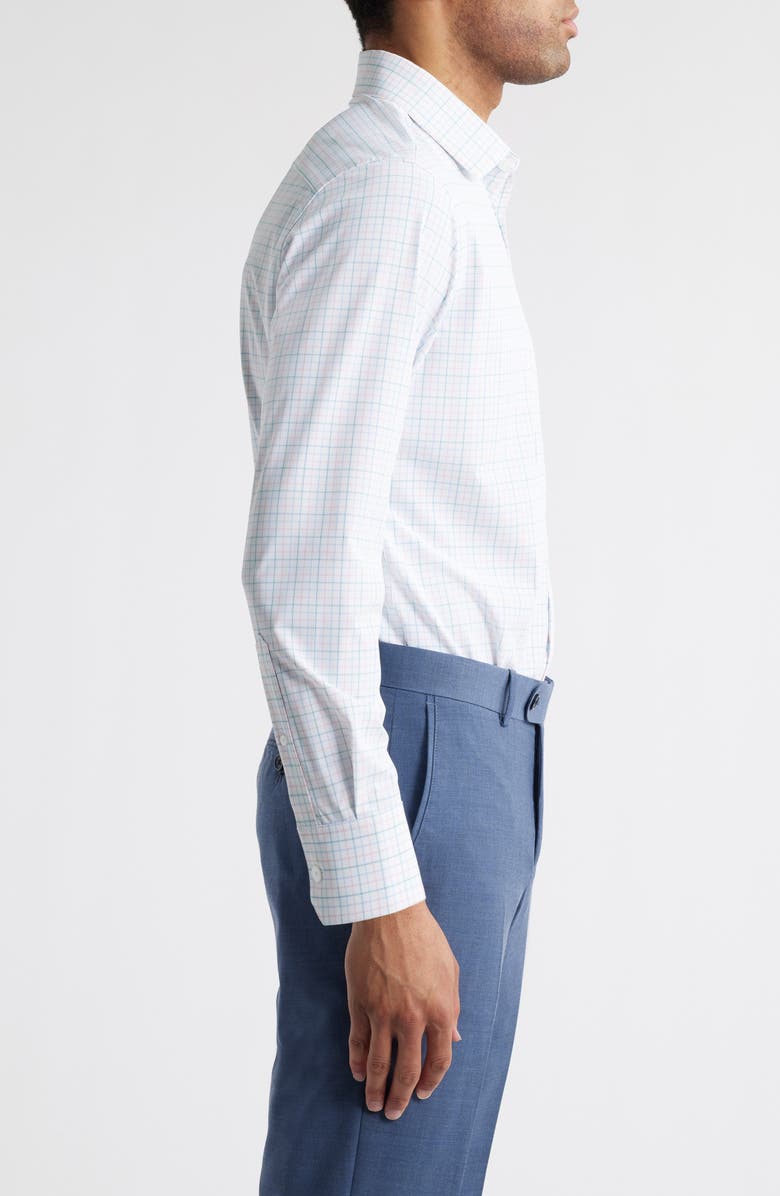 Mizzen+Main Leeward Trim Fit Check Button-Up Shirt, Alternate, color, White Cameron Plaid