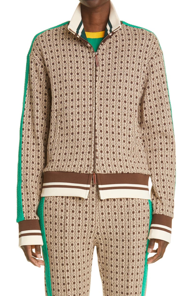 Wales Bonner Clarendon Crop Track Jacket, Main, color, 