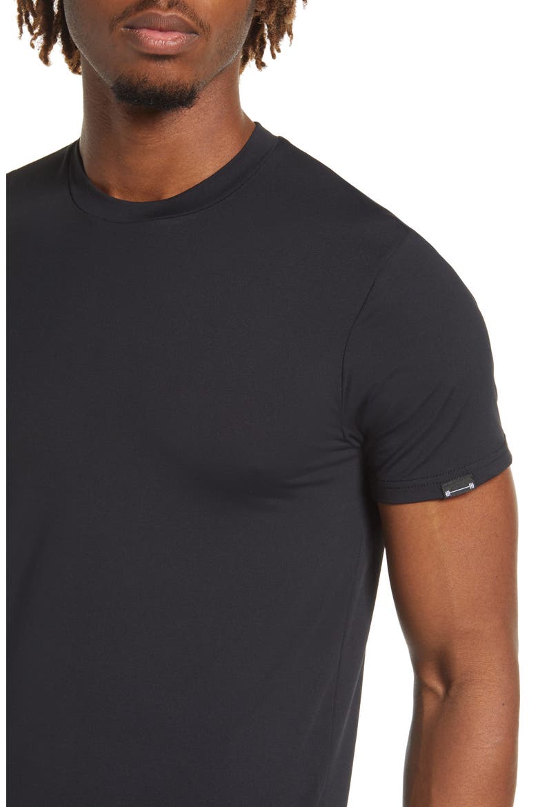 Havok Stretch Crewneck T-Shirt, Alternate, color, PITCH BLACK