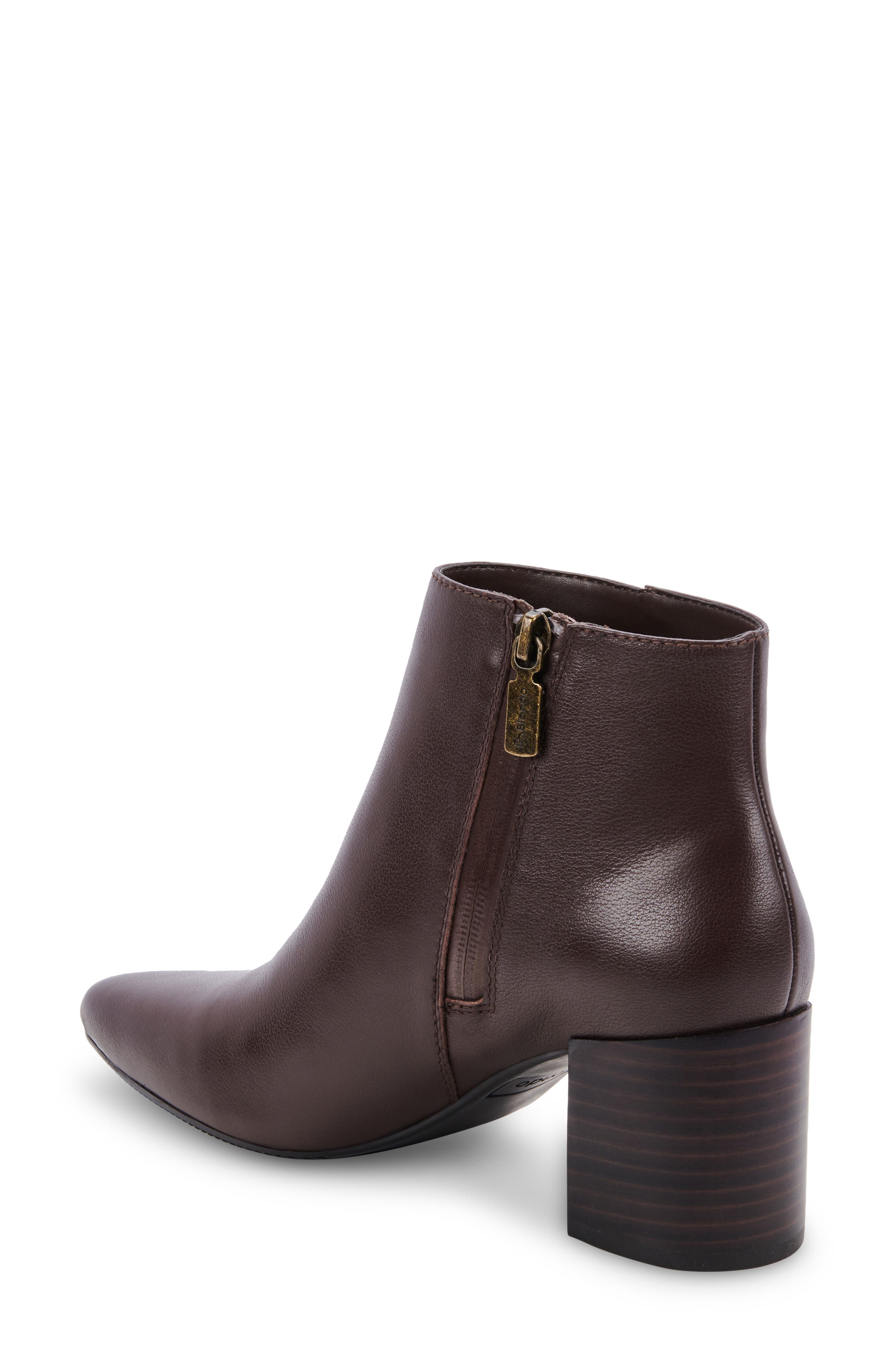 Tasel Waterproof Block Heel Bootie, Alternate, color, CHOCOLATE LEATHER