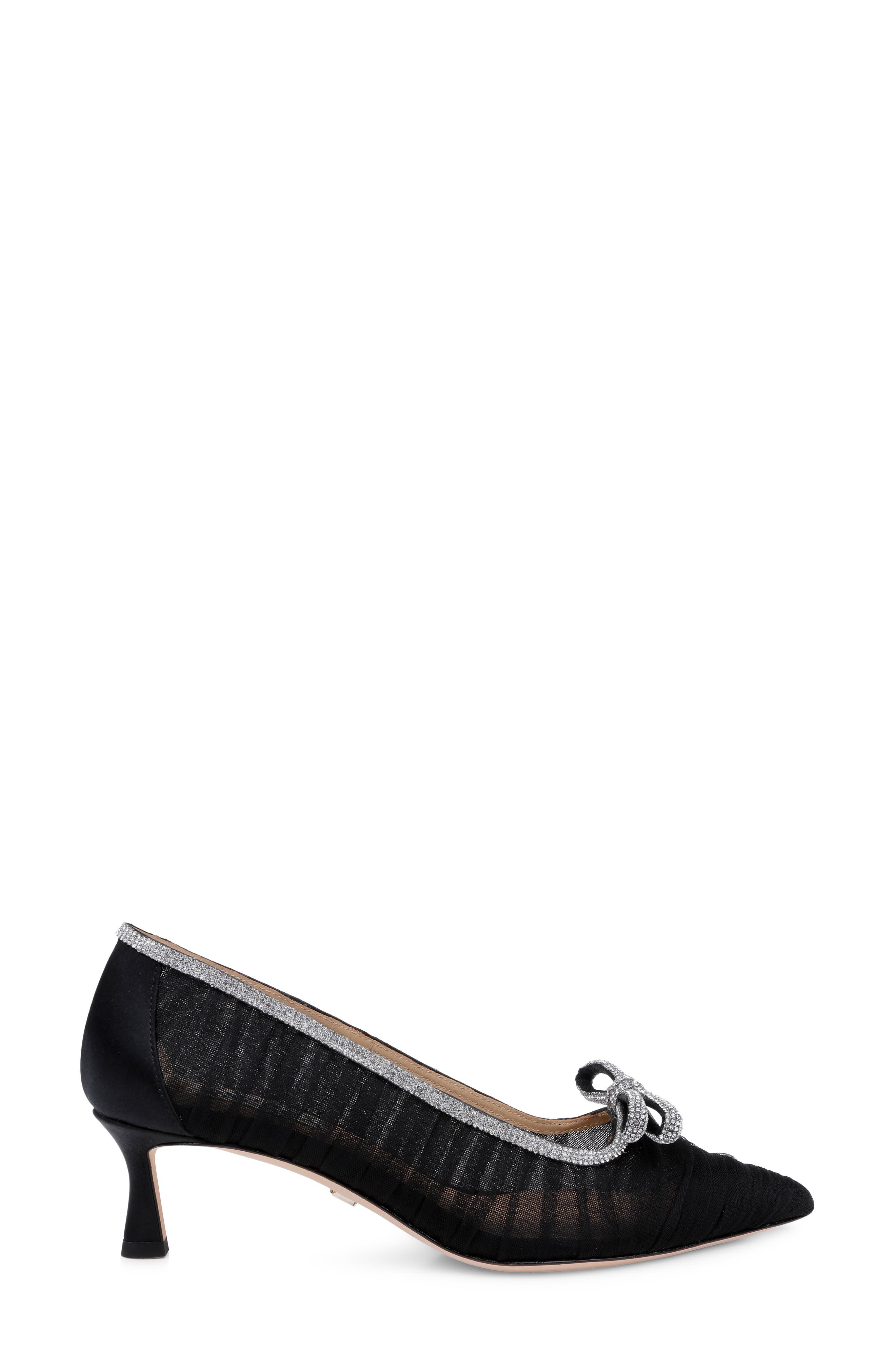 Raylee Pointed Toe Pump, Alternate, color, BLACKSATIN