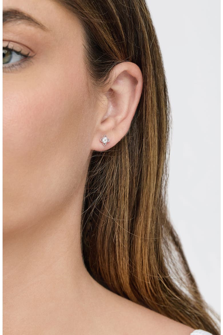 Icon 18k Gold Diamond Stud Earrings, Alternate, color, 18KW