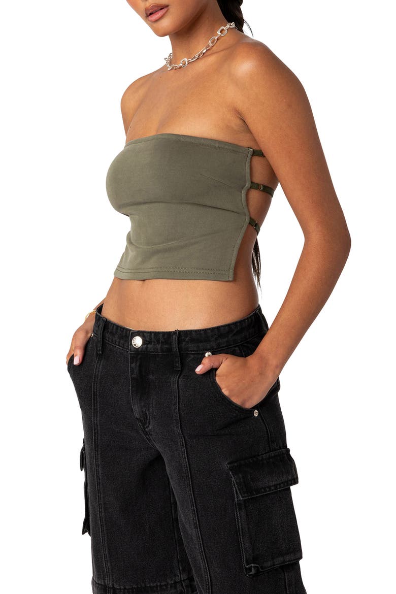 Tao Open Back Tube Top, Alternate, color, OLIVE
