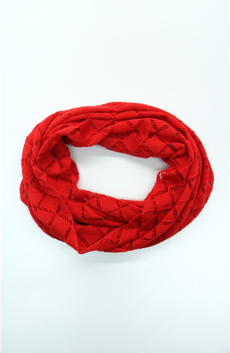 Portolano Cashmere and Silk loop scarf, Main, color, Red