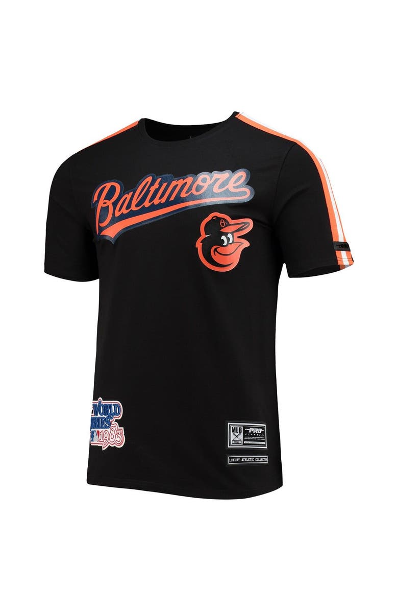 PRO STANDARD Men's Pro Standard Black Baltimore Orioles 1983 World Series Taping T-Shirt, Alternate, color, 