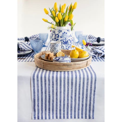 Linen Table Runner - Amalfi Stripe