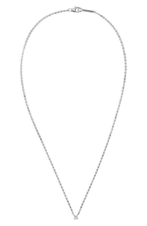 Jewelry Petite Malibu Diamond Solitare Necklace