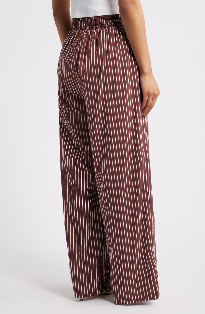 Petal & Pup Darya Stripe Drawstring Waist Wide Leg Pants, Alternate, color, Chocolate Stripe